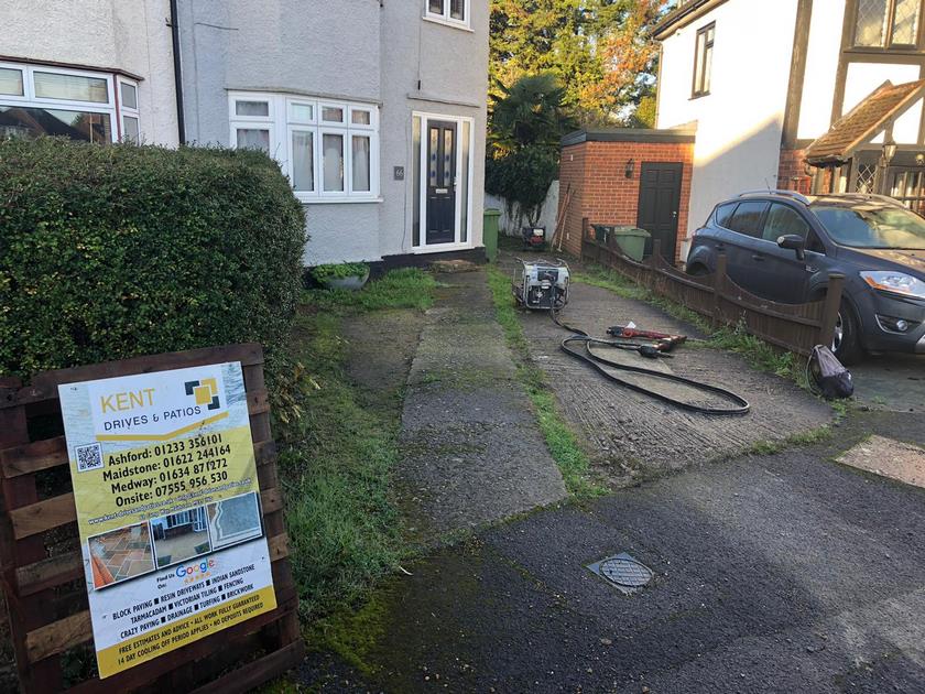 before block paved aged effect driveway maidstone kent